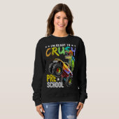 Sweatshirt Écraser Le Camion Monster Dinosaure De L'École Pré (Devant entier)