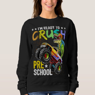 Sweatshirt Écraser Le Camion Monster Dinosaure De L'École Pré