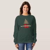 Sweatshirt Écriture monogrammée rouge or blanc (Devant entier)