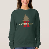 Sweatshirt Écriture monogrammée rouge or blanc (Devant)