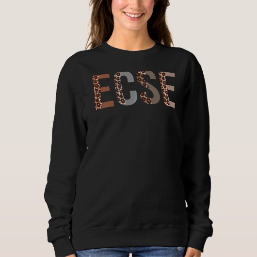 Sweatshirt Ecse Leopard Appréciation Vêtements Pour Femmes Po (Devant)