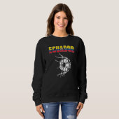 Sweatshirt Ecuador Soccer Ball In Net Support Ecuadorean Foot (Devant entier)