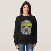 Sweatshirt Ecuadorian Flag Dandie Dinmont Terrier Dog Ecuador (Devant entier)