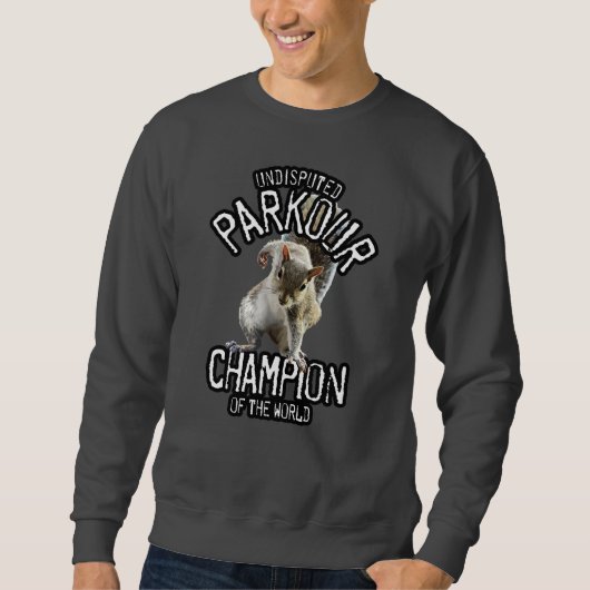 Sweatshirt Écureuil de parkour - freerunning drôle (Devant)