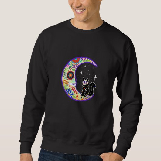 Sweatshirt Écureuil squelette Dia De Los Muertos (Devant)