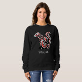 Sweatshirt Écureuil tribal Sitka Alaska Amérindien Haida (Devant entier)