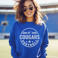 Écusson personnalisé d'équipe de football bleu mam