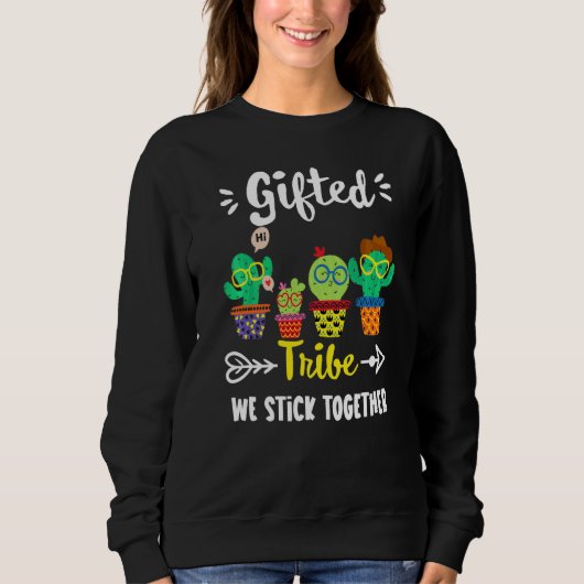 Sweatshirt Ed Tribe School Cactus Crew Ed Teacher Squad (Devant)