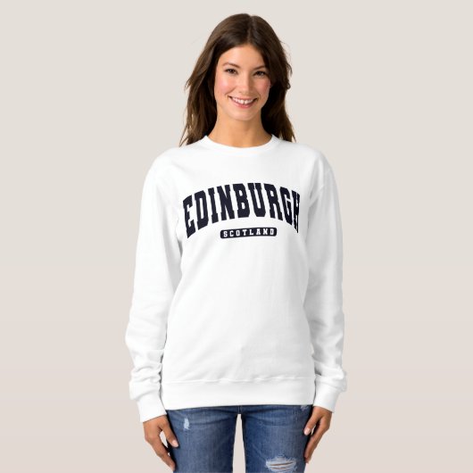 Sweatshirt Edinburgh Scotland Varsity College Style (Devant entier)