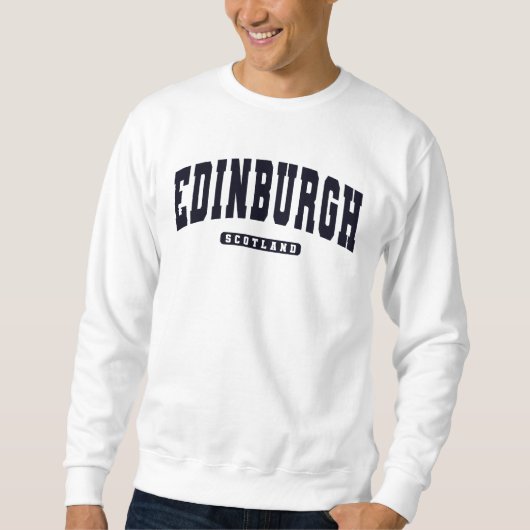 Sweatshirt Edinburgh Scotland Varsity College Style (Devant)