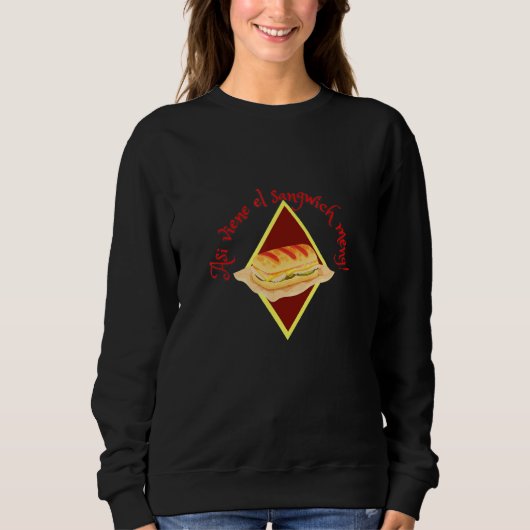 Sweatshirt Édition Fond Clair Avertissement Sandwich Cubain (Devant)