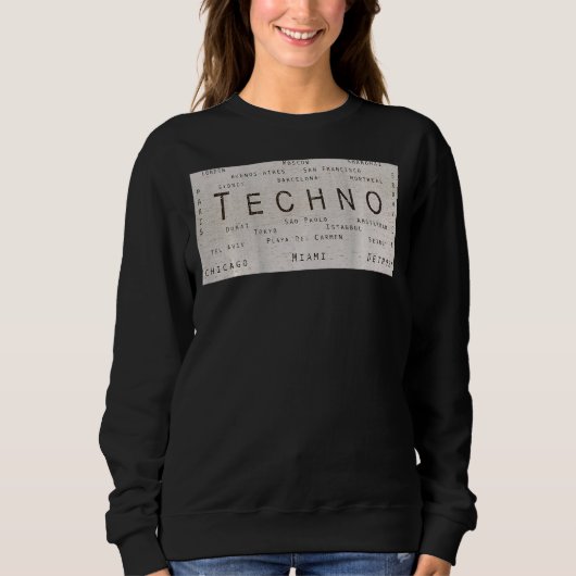 Sweatshirt Edm Techno Rave Villes Souterraines (Devant)