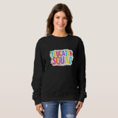 Sweatshirt Éducateur Squad pinceau coloré (Devant entier)