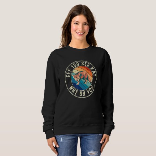 Sweatshirt Eff Vous voyez Kay Retro 80s Fennec Fox (Devant entier)