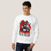 Sweatshirt Éffrayant Amusement avec Neko Shogun Cats (Devant entier)