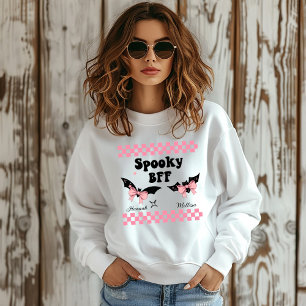 Sweatshirt Éffrayant BFF Nom personnalisé Cadeau Halloween