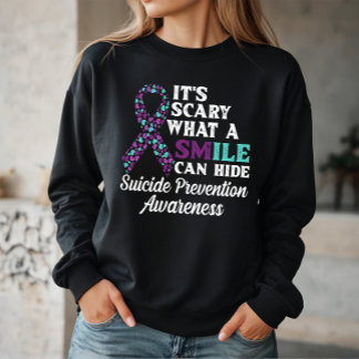 Sweatshirt Effrayant ce qu'un sourire peut cacher