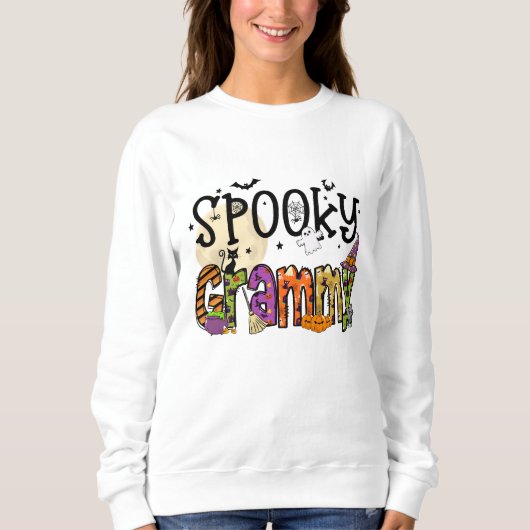 sweatshirt éffrayant Grammy Halloween (Devant)