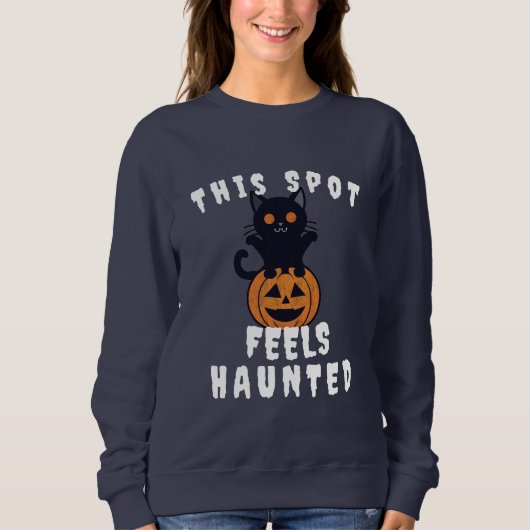 Sweatshirt Éffrayant Haunted Imprimer Halloween Citrouille et (Devant)