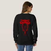 Sweatshirt Effrayant Serpent Rouge Face Unisex (Dos entier)