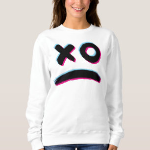 Sweatshirt Effrayant Stroke Smile Face Glitch Halloween heure