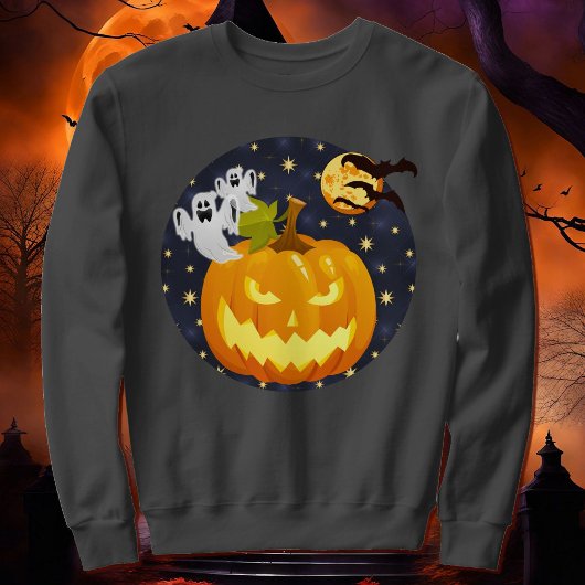 Sweatshirt Éffrayante mignonne Citrouille d'Halloween