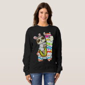 Sweatshirt Egg Hunting Llama Bunny Cute Sloth Riding Llama Ea (Devant entier)