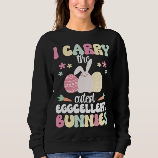 Sweatshirt Eggcellent Bunnies Bus Driver Easter Bunny Bus Dri (Devant)