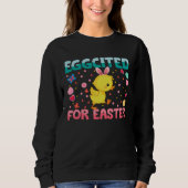 Sweatshirt Eggcited For Easter Bunny Duck Rabbit  Kids (Devant)