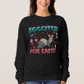 Sweatshirt Eggcited For Easter Bunny Ferret Rabbit Kids (Devant)