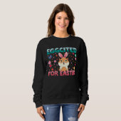Sweatshirt Eggcited For Easter Bunny Guinea Pig Rabbit Kids (Devant entier)