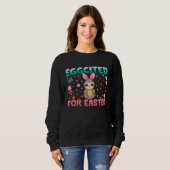 Sweatshirt Eggcited For Easter Bunny Sloth Rabbit Funny Kids (Devant entier)