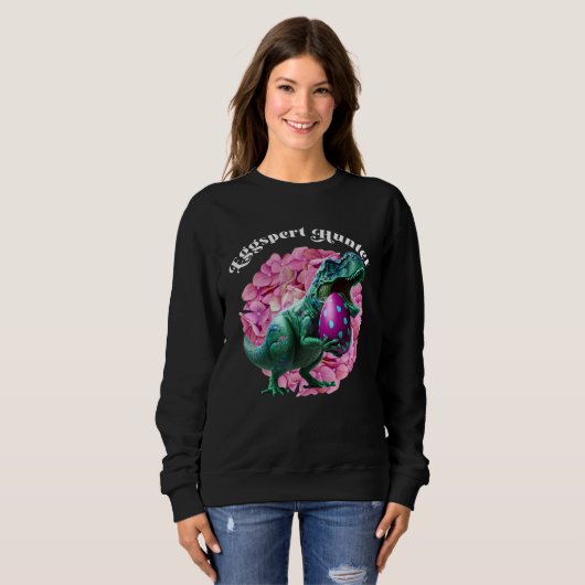 Sweatshirt Eggspert Hunter Easter Egg Hunting Easter Dinosaur (Devant entier)