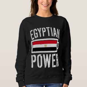 Sweatshirt Égypte Drapeau égyptien Batterie électrique Fière