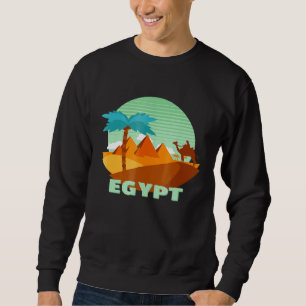 Sweatshirt Égypte Pays Pyramides Camping Palm Arbre Souvenir
