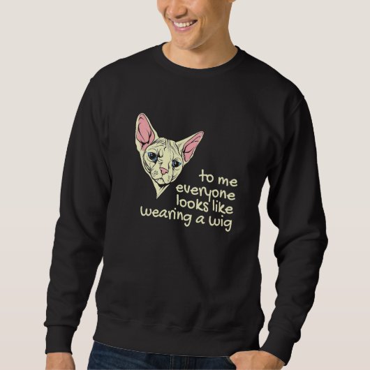 Sweatshirt Egyptian Sphynx Cat Hairless Cat (Devant)