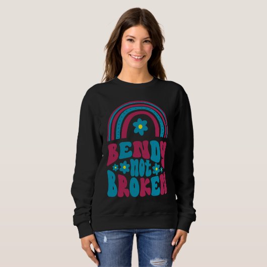 Sweatshirt Ehlers Danlos Awareness  Bendy Not Broken (Devant entier)