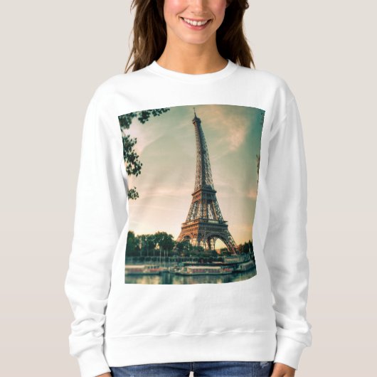 Sweatshirt Eiffel tour lancer oreiller (Devant)