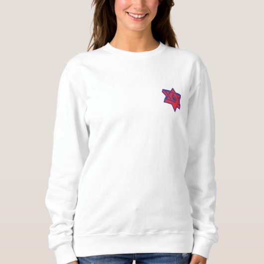 Sweatshirt #EJH équipage féminin en blanc (Devant)