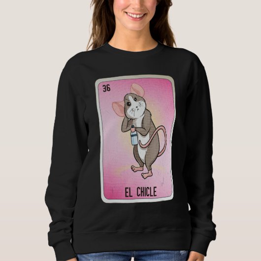 Sweatshirt El Chicle Mexican Slang Lottery Bingo Cards (Devant)