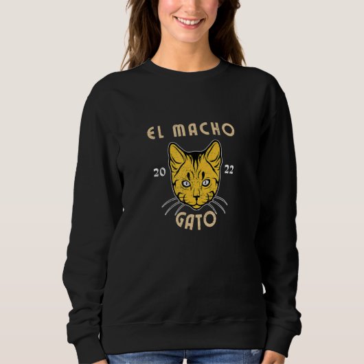 Sweatshirt El Macho Gato Chat Kitty 2 (Devant)
