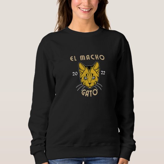 Sweatshirt El Macho Gato Chat Kitty 2 (Devant)