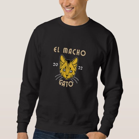 Sweatshirt El Macho Gato Chat Kitty 2 (Devant)
