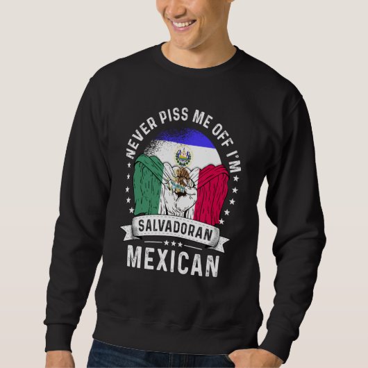 Sweatshirt El Salvador Flag Mexico Grown Humor Citizen Pride (Devant)