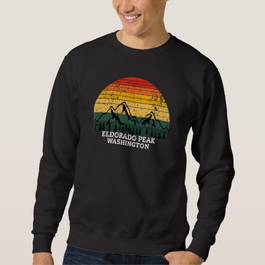 Sweatshirt Eldorado Peak Washington Retro Vintage (Devant)