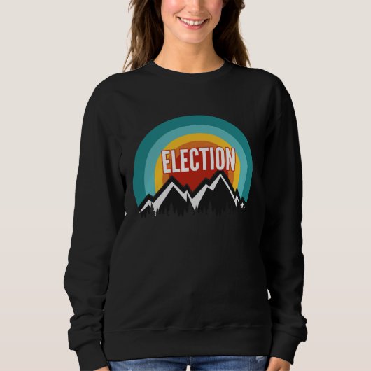 Sweatshirt Election Vintage Retro Sunset (Devant)