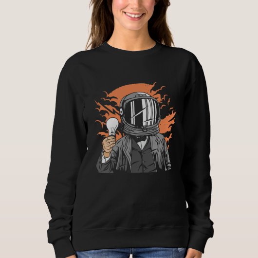 Sweatshirt Electrician Astronaut, Spaceman Sun Reflection Ret (Devant)