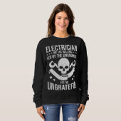 Sweatshirt Electrician We The Willing Led By The Unknown Elec (Devant entier)