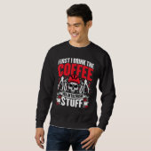 Sweatshirt Électricien Café Techniciens électriciens (Devant entier)