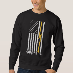 Sweatshirt Électriciens Drapeau Graphique électrique